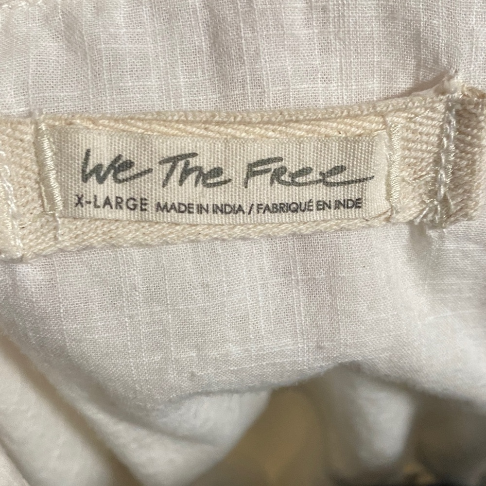 Free People We The Free Texas Sun Tunic - Ivory Women's Button-Up Tunic XL - Picture 2 of 5